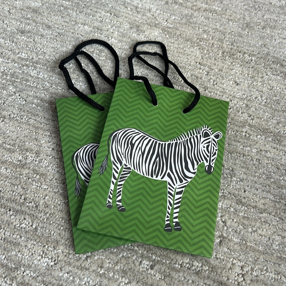 2 Zebra Gift Bags